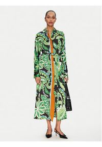 LOLA CASADEMUNT Sukienka koszulowa MS2516019 Zielony Regular Fit. Kolor: zielony. Materiał: syntetyk. Typ sukienki: koszulowe #3