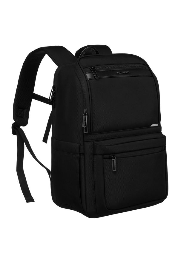 Plecak na laptopa Peterson PTN-63107 czarny. Kolor: czarny. Materiał: materiał. Styl: casual