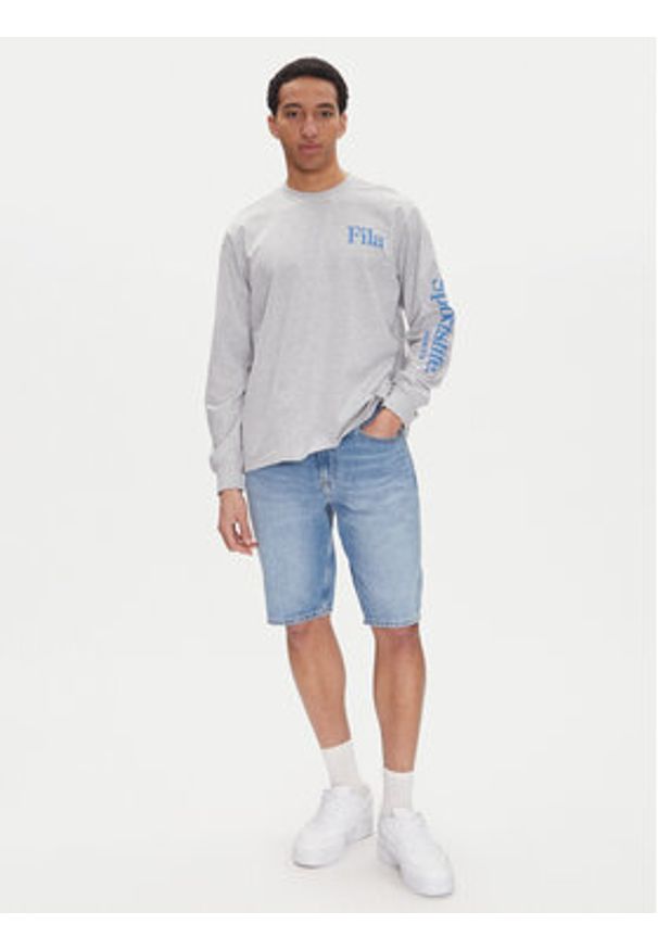 Fila Longsleeve Laon FAM0904 Szary Oversize. Kolor: szary. Materiał: bawełna. Długość rękawa: długi rękaw