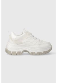 Guess sneakersy BISUN kolor biały FL8BIU FAL12. Nosek buta: okrągły. Zapięcie: sznurówki. Kolor: biały. Obcas: na platformie #1