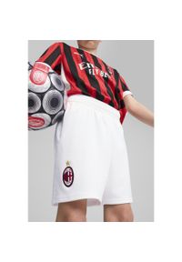 Puma - Młodzieżowe szorty AC Milan 24/25 PUMA White For All Time Red. Kolor: biały, czerwony, wielokolorowy. Sport: piłka nożna