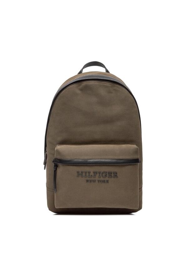 TOMMY HILFIGER - Tommy Hilfiger Plecak Th Prep Classic Backpack AM0AM11813 Khaki. Kolor: brązowy. Materiał: materiał