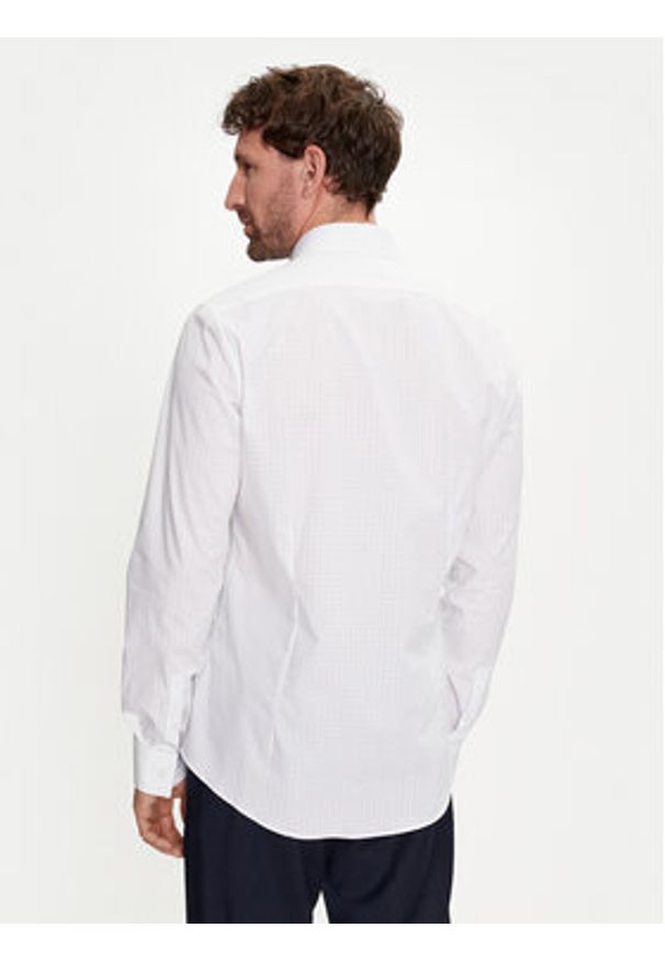 Calvin Klein Koszula K10K113163 Biały Slim Fit. Kolor: biały. Materiał: bawełna