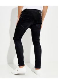 Les Hommes - LES HOMMES - Czarne jeansy z przetarciami. Okazja: na co dzień. Kolor: czarny. Styl: casual #3