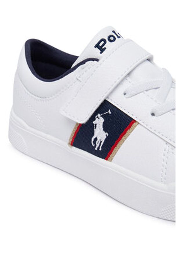 Polo Ralph Lauren Sneakersy RL04829101 Biały. Kolor: biały. Materiał: skóra