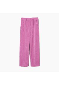 Cropp - Sztruksowe spodnie - Różowy. Kolor: różowy. Materiał: sztruks