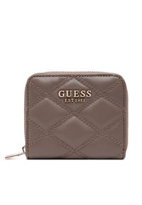 Guess Mały Portfel Damski SWQG96 32137 Brązowy. Kolor: brązowy. Materiał: skóra