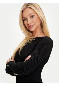 Marciano Guess Sweter 4YGR28 5613Z Czarny Regular Fit. Kolor: czarny. Materiał: wiskoza