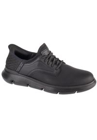 skechers - Buty do chodzenia męskie, Slip-Ins: Garza - Gervin. Zapięcie: sznurówki. Kolor: czarny. Materiał: materiał. Szerokość cholewki: normalna. Sport: turystyka piesza