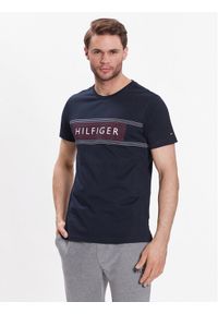 TOMMY HILFIGER - Tommy Hilfiger T-Shirt Brand Love Chest MW0MW30035 Granatowy Slim Fit. Kolor: niebieski. Materiał: bawełna