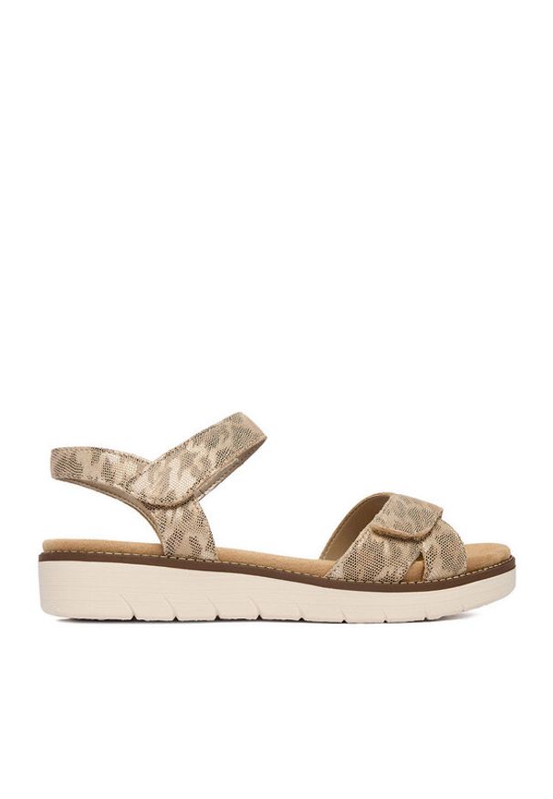 Remonte Sandały CEO-D2049-91 Beżowy. Kolor: beżowy. Materiał: zamsz, skóra