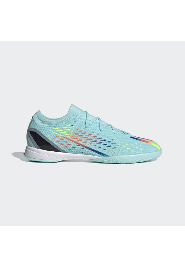 Adidas - Buty piłkarskie adidas X Speedportal.3 IN - Game Data Pack. Kolor: żółty, wielokolorowy, niebieski. Materiał: materiał. Sport: piłka nożna