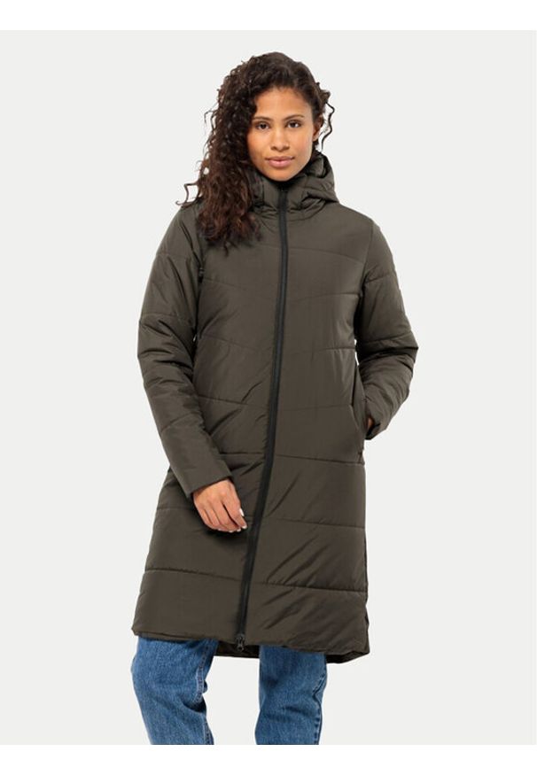 Jack Wolfskin Kurtka puchowa Deutzer 1207501 Brązowy Regular Fit. Kolor: brązowy. Materiał: syntetyk