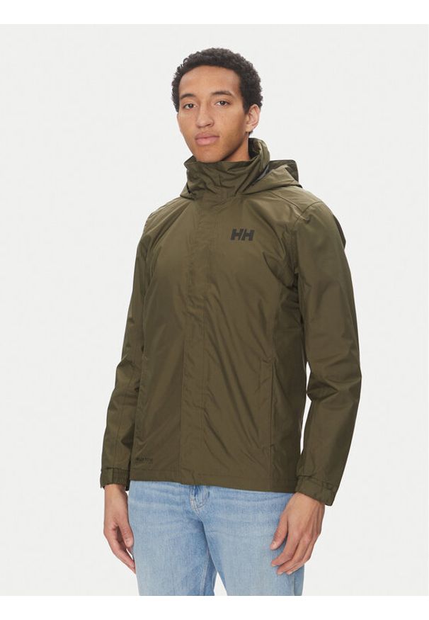 Helly Hansen Kurtka przeciwdeszczowa Dubliner 62643 Khaki Regular Fit. Kolor: brązowy. Materiał: syntetyk