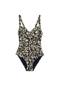 Regatta - Damski / Damski Jednoczęściowy Kostium Kąpielowy Sakari Leopard Print Tummy. Kolor: szary, wielokolorowy, beżowy. Wzór: nadruk