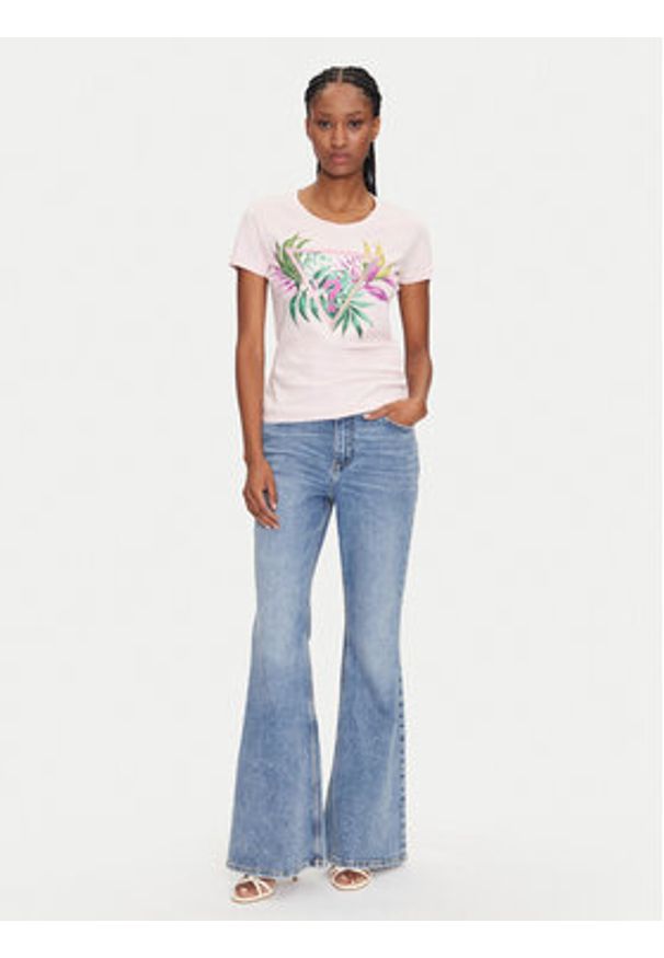 Guess T-Shirt 172941 Różowy Classic Fit. Kolor: różowy. Materiał: bawełna
