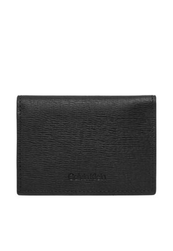 Calvin Klein Portfel Saffiano Billfold W Card + Coin LV04D1074G Czarny. Kolor: czarny. Materiał: skóra