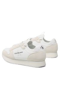Calvin Klein Jeans Sneakersy Runner Sock Laceup Ny-Lth YM0YM00553 Biały. Kolor: biały. Materiał: materiał #4