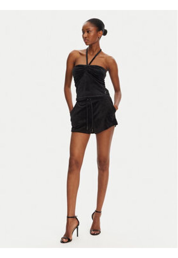 Juicy Couture Szorty sportowe Eve JCBHS224801 Czarny Regular Fit. Kolor: czarny. Materiał: syntetyk