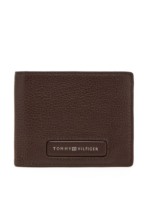 TOMMY HILFIGER - Tommy Hilfiger Duży Portfel Męski Th Monogram Mini Cc Wallet AM0AM13251 Brązowy. Kolor: brązowy. Materiał: skóra