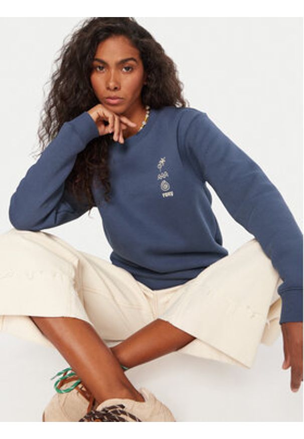 Roxy Bluza Surf Stoked ERJFT05018 Niebieski Regular Fit. Kolor: niebieski. Materiał: syntetyk, bawełna
