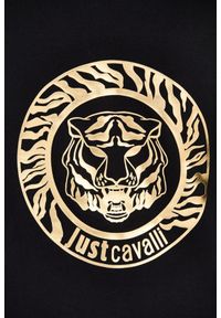 Just Cavalli - JUST CAVALLI Czarna damska bluza T-round Gold, Rozmiar S. Kolor: czarny #6