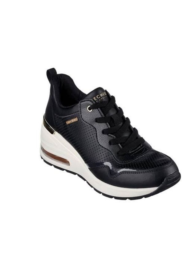 skechers - Buty do chodzenia damskie Skechers Million Airhotter. Zapięcie: sznurówki. Kolor: wielokolorowy, czarny. Materiał: guma, materiał, tkanina, syntetyk. Szerokość cholewki: normalna. Sport: turystyka piesza