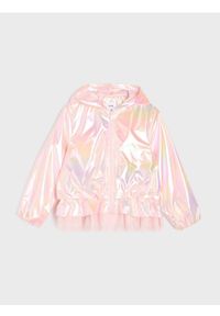 Sinsay - Kurtka wiatrówka z kapturem i ściągaczami - różowy. Typ kołnierza: kaptur. Kolor: różowy #1