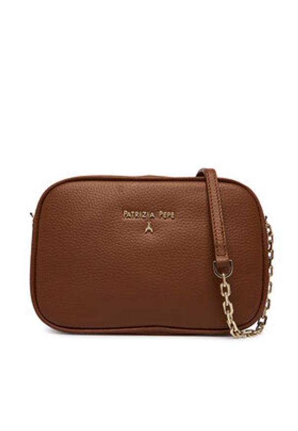 Patrizia Pepe Torebka CB0071/L001 Brązowy. Kolor: brązowy. Materiał: skórzane