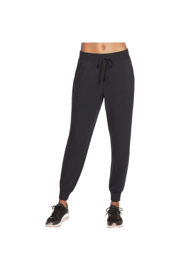 skechers - Spodnie treningowe damskie Skechers Restful Jogger. Kolor: czarny. Materiał: dresówka. Sport: fitness