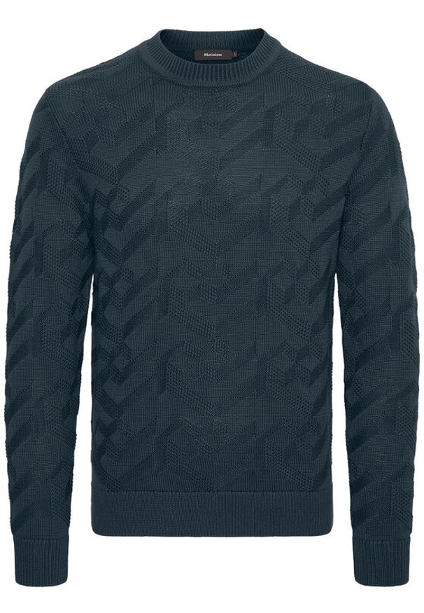 Matinique Sweter 30206829 Granatowy Regular Fit. Kolor: niebieski. Materiał: bawełna