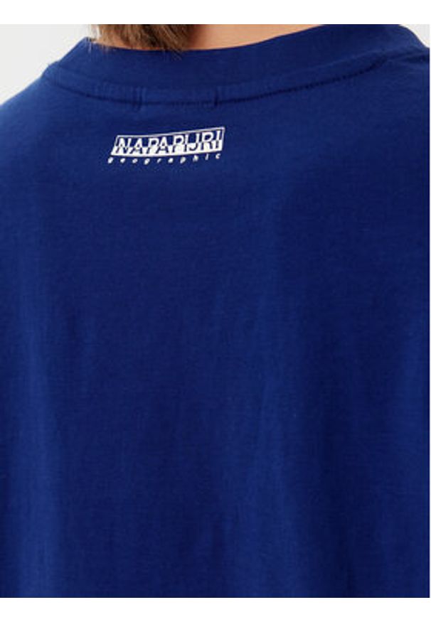 Napapijri T-Shirt S-Nice NP0A4IG4 Niebieski Regular Fit. Kolor: niebieski. Materiał: bawełna