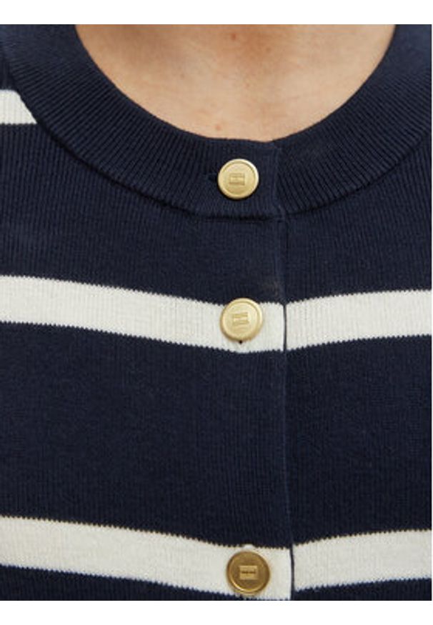 TOMMY HILFIGER - Tommy Hilfiger Kardigan WW0WW49617 Granatowy Regular Fit. Kolor: niebieski. Materiał: bawełna