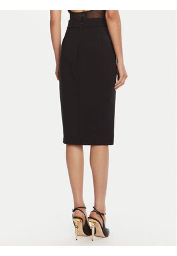 Elisabetta Franchi Spódnica ołówkowa GO-134-56E2-V390 Czarny Regular Fit. Kolor: czarny. Materiał: syntetyk