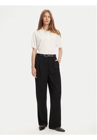 TOMMY HILFIGER - Tommy Hilfiger Spodnie materiałowe WW0WW46749 Czarny Relaxed Fit. Kolor: czarny. Materiał: wiskoza