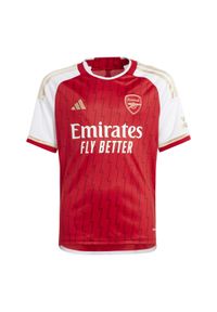 Adidas - Koszulka do piłki nożnej dla dzieci ADIDAS Arsenal domowa sezon 2023/2024. Kolor: biały, wielokolorowy, czerwony. Sezon: lato