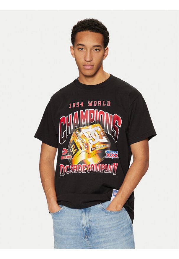 DC Shoes T-Shirt Champion Ring ADYZT05430 Czarny Standard Fit. Kolor: czarny. Materiał: bawełna