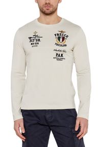 Aeronautica Militare - AERONAUTICA MILITARE Beżowy męski longsleeve, Rozmiar XXL. Kolor: beżowy. Długość rękawa: długi rękaw #4