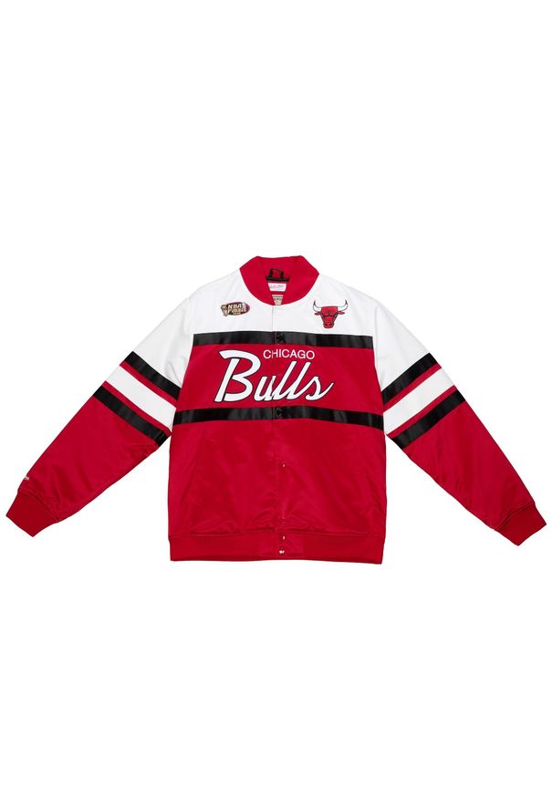 Mitchell & Ness - Bluza dresowa zapinana na guziki Chicago Bulls. Kolor: czerwony. Materiał: dresówka. Sport: koszykówka