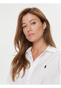 Polo Ralph Lauren Sukienka codzienna 211903189002 Biały Regular Fit. Okazja: na co dzień. Typ kołnierza: polo. Kolor: biały. Materiał: bawełna. Typ sukienki: proste. Styl: casual #4