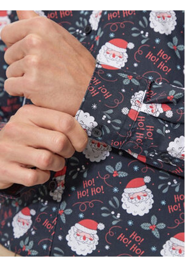 Only & Sons Koszula 22031026 Granatowy Slim Fit. Kolor: niebieski. Materiał: bawełna