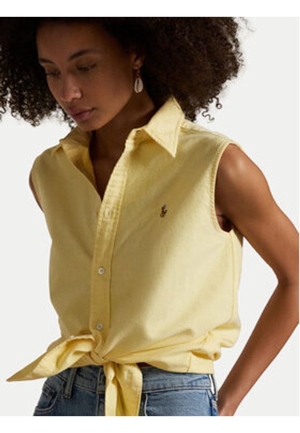 Polo Ralph Lauren Koszula 211968896004 Żółty Classic Fit. Typ kołnierza: polo. Kolor: żółty. Materiał: bawełna