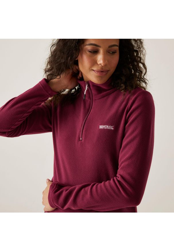 Regatta - Damski lekki polar turystyczny Sweethart z zamkiem błyskawicznym do połowy. Kolor: czerwony. Materiał: polar. Sport: turystyka piesza