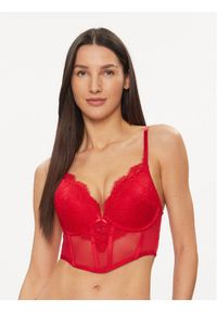 Hunkemöller Biustonosz push-up Arabella 204593 Czerwony. Kolor: czerwony. Materiał: syntetyk. Rodzaj stanika: push-up