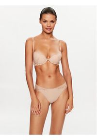 LA PERLA - La Perla Biustonosz push-up 005607C Beżowy. Kolor: beżowy. Materiał: syntetyk. Rodzaj stanika: push-up