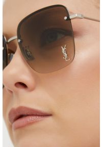 SAINT LAURENT - Saint Laurent okulary przeciwsłoneczne damskie kolor srebrny. Kolor: srebrny #2