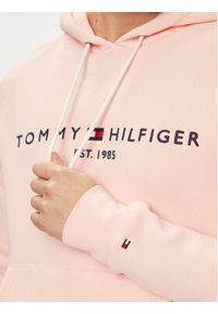 TOMMY HILFIGER - Tommy Hilfiger Bluza Logo MW0MW11599 Różowy Regular Fit. Kolor: różowy. Materiał: syntetyk, bawełna #5