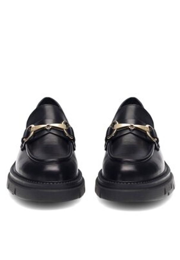 Gino Rossi Loafersy GRACE-I23-26370PE Czarny. Kolor: czarny. Materiał: skóra