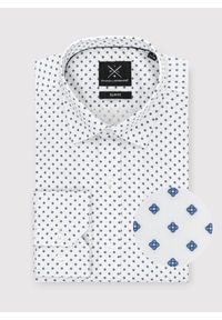 PAKO LORENTE – Biała męska koszula w niebieski mikrowzór P24SF-1X-018-B-S - Pako Lorente. Okazja: na co dzień. Kolor: biały, niebieski, wielokolorowy. Materiał: elastan, jeans. Styl: casual #10