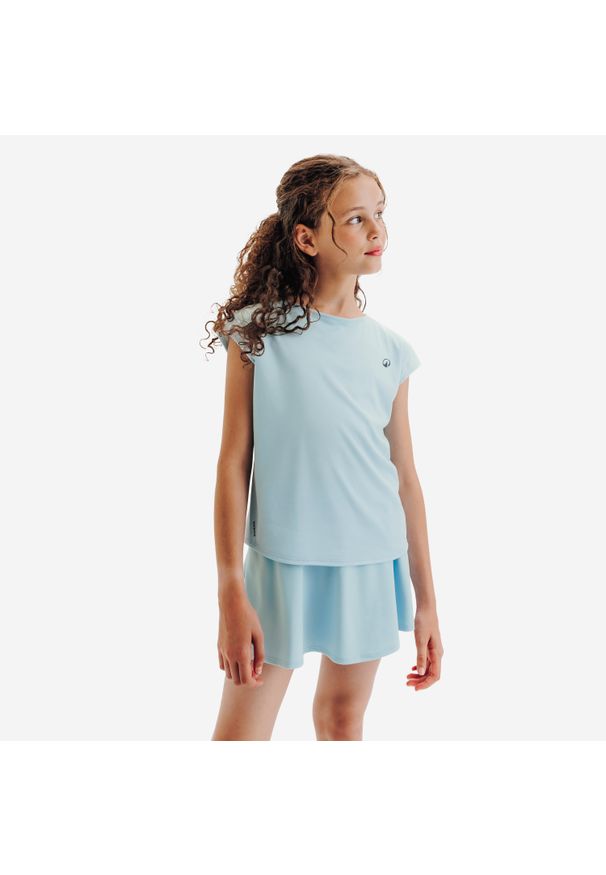 KUIKMA - Koszulka tenisowa dla dziewczynek Kuikma TTS Soft. Kolor: niebieski. Materiał: poliester, elastan, materiał. Sport: tenis